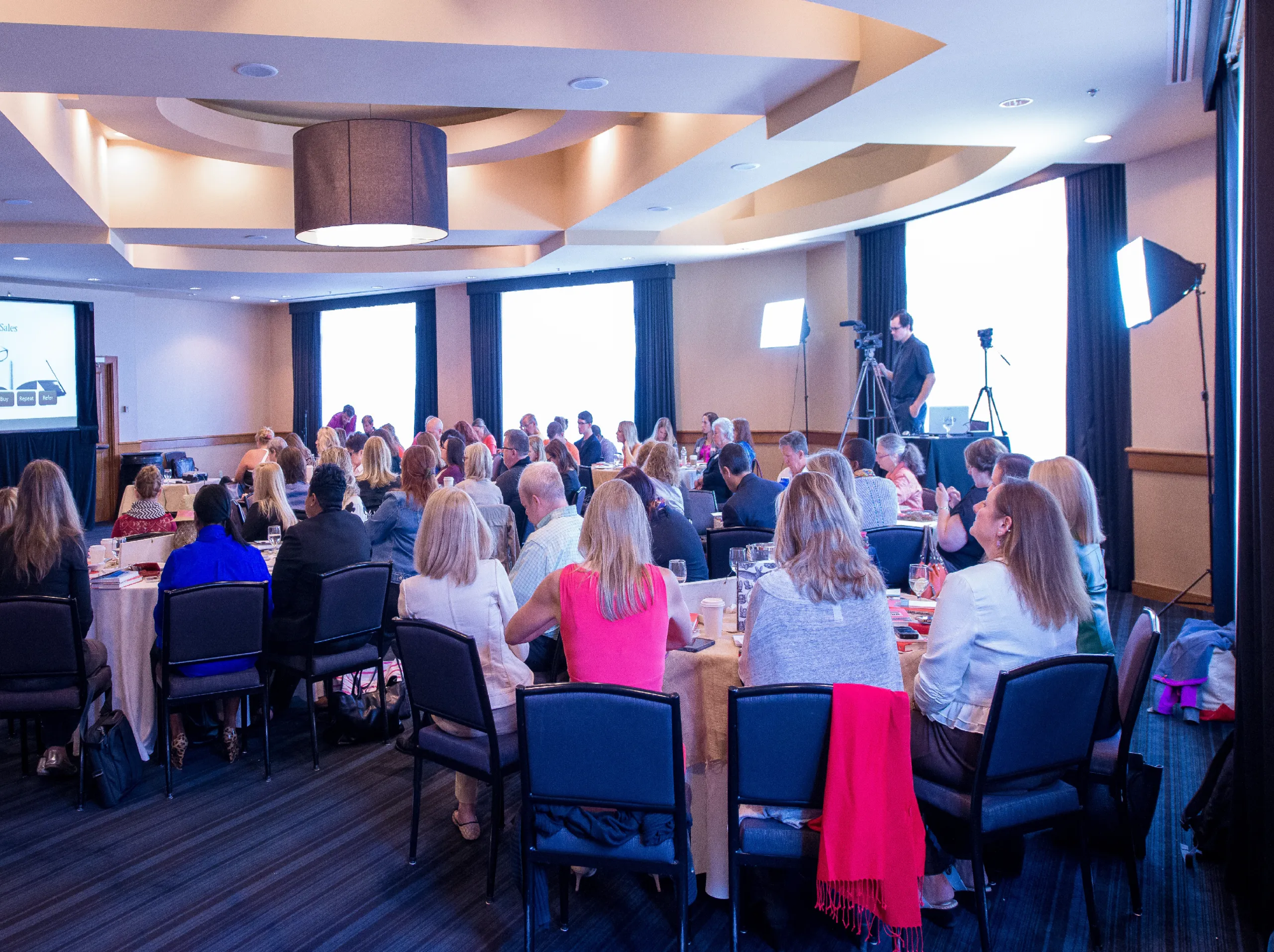 Chamber event attendees at a meeting